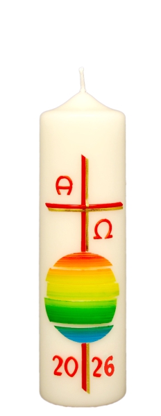 Ostertischkerze 220/60 mm, Dek. 3065